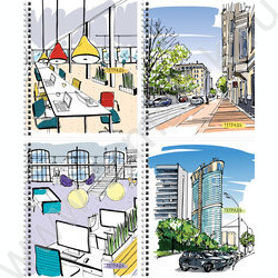 Тетрадь  96л клетка/спираль/тв.обл."Офис" /глянц.. лам. | Фото 1