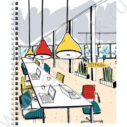 Тетрадь  96л клетка/спираль/тв.обл."Офис" /глянц.. лам. | Фото 2