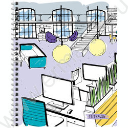 Тетрадь  96л клетка/спираль/тв.обл."Офис" /глянц.. лам. | Фото 4