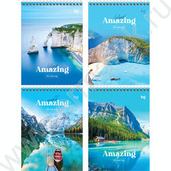Блокнот  40л А5 спираль "Amazing" ассорти | Фото 1
