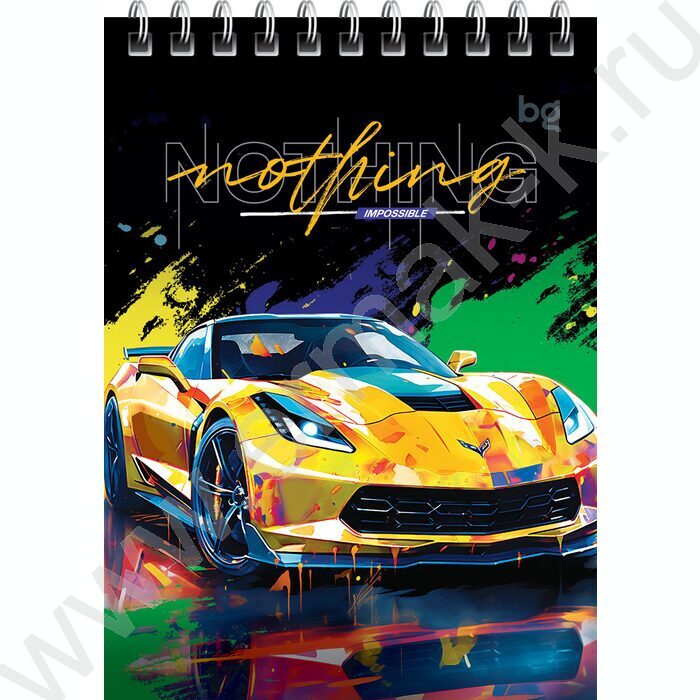Блокнот  60л А6 спираль "Bright cars" ассорти | Фото 5