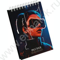 Блокнот  80л А6 спираль/тв.обл. "Cyber world" /матовая ламинация, тиснение фольгой | Фото 2