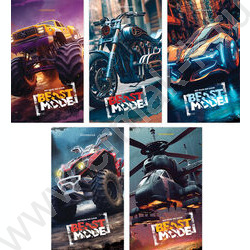 Блокнот  48л А7 склейка "Men's car" ассорти | Фото 1