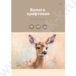 Бумага крафт 100л А4 для печати и эскизов 80г/м2 | Фото 1