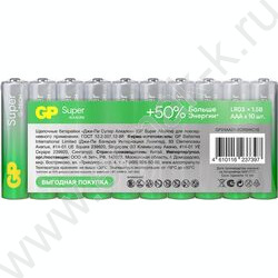 Батарейка GP Super G-Tech AAA (LR03) 24A алкалиновая, SB10 /спайка 10шт/ | Фото 3