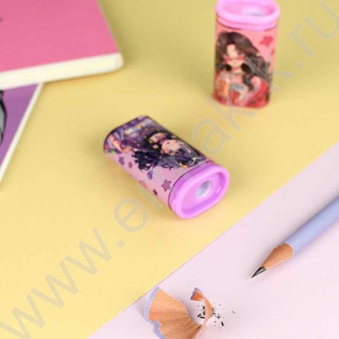 Точилка 1отв. пластик "Модницы" /с контейнером /ассорти | Фото 7