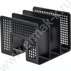 Лоток-сортер для бумаг "Office-Expert", 3 отделения, 207*212*168мм /черный | Фото 1