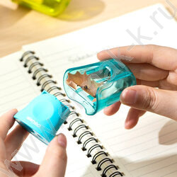 Точилка 2отв. пластик "U-touch" /ассорти | Фото 4