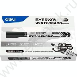 Маркер д/маркерных досок /черный/ 2,5мм круг Everyu /заправляемый | Фото 2