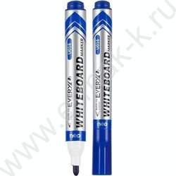 Маркер д/маркерных досок /синий/ 2,5мм круг Everyu /заправляемый | Фото 1