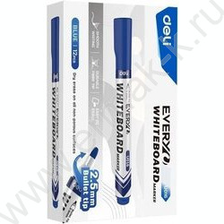 Маркер д/маркерных досок /синий/ 2,5мм круг Everyu /заправляемый | Фото 2