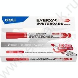 Маркер д/маркерных досок /красный/ 2,5мм круг Everyu /заправляемый | Фото 2