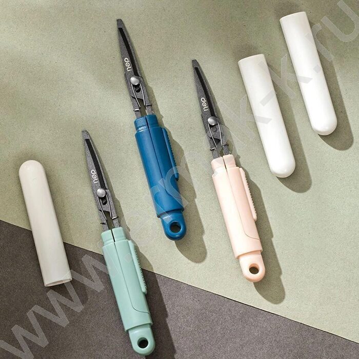 Ножницы 12,5см портативные EZ508 Linfini /розовые, блистер | Фото 5