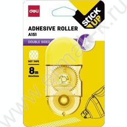 Клеющий роллер 5мм*8м Stick up корп.желтый, прозрачный /блистер | Фото 1