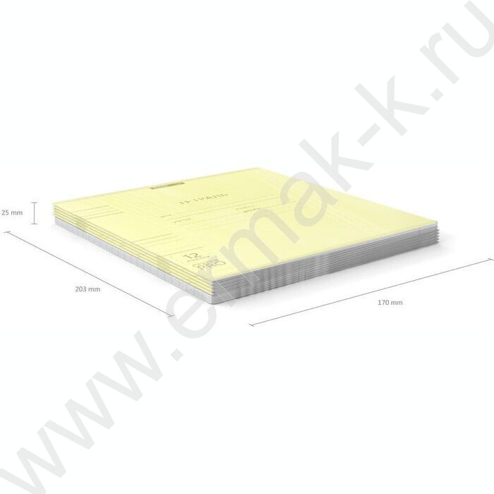 Тетрадь  12л линейка с пластиковой обложкой "Классика CoverPrо Neon" /желтый | Фото 5