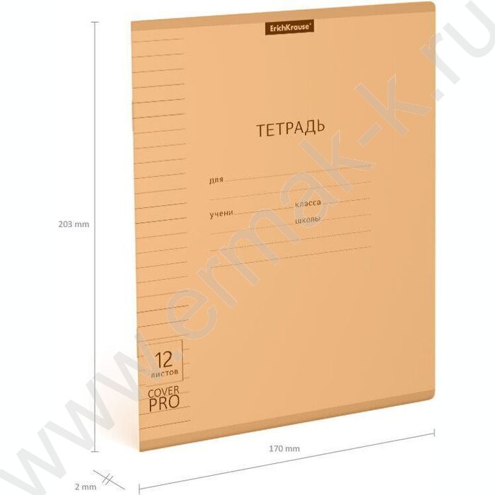 Тетрадь  12л линейка с пластиковой обложкой "Классика CoverPrо Neon" /оранжевый | Фото 4