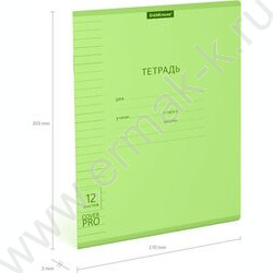 Тетрадь  12л линейка с пластиковой обложкой "Классика CoverPrо Neon" /зеленый | Фото 4