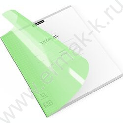 Тетрадь  12л клетка с пластиковой обложкой "Классика CoverPrо Neon" /зеленый | Фото 2