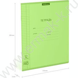 Тетрадь  12л клетка с пластиковой обложкой "Классика CoverPrо Neon" /зеленый | Фото 4