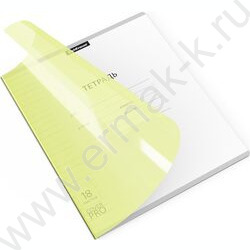 Тетрадь  18л линейка с пластиковой обложкой "Классика CoverPrо Neon" /желтый | Фото 2