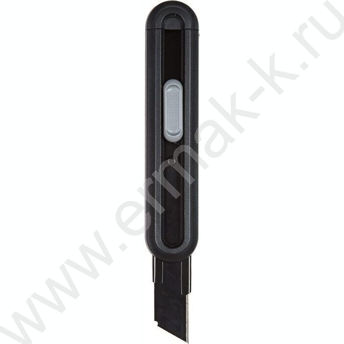 Нож канцелярский  18мм "TOTAL BLACK", 15,4 см, метал. направляющее, черный корпус с серыми элем. | Фото 1