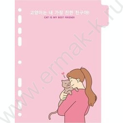 Разделитель листов лам.картон А5 с рисунком-5шт "Cat&Me" NEW | Фото 2