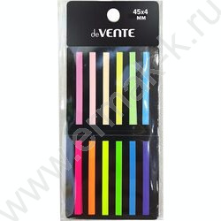 Набор самокл. этикеток-закладок  6*45мм /20л*12цв, 6 неоновых и 6 пастельных цветов, в карт.блис NEW | Фото 1