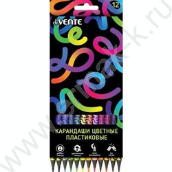 Карандаши пластиковые 12цв Spotify /круглый корпус /2М, d грифеля-3мм /картон. коробка NEW | Фото 1