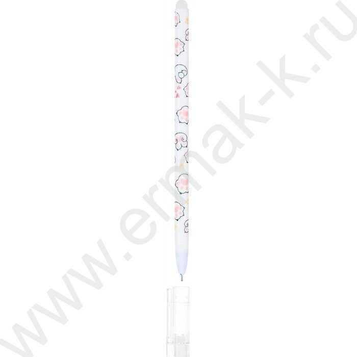 Ручка гелевая со стираемыми чернилами синяя 0,5мм Лапки/цветной с рисунком корпус /ассорти/,блис | Фото 2