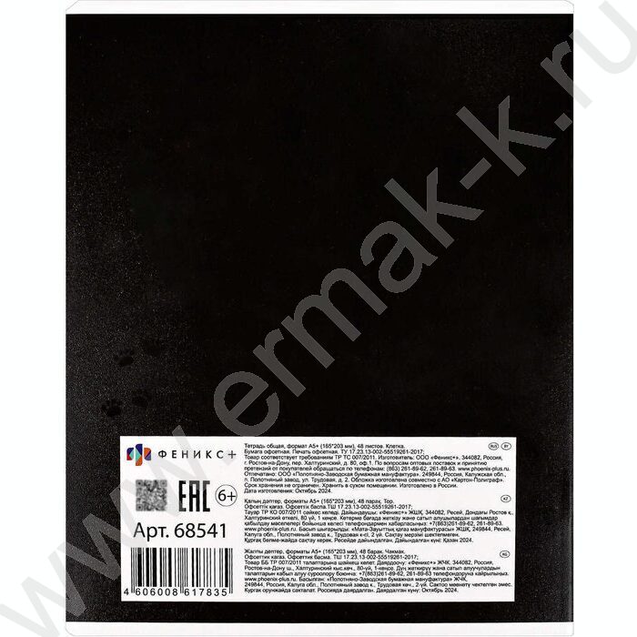 Тетрадь  48л клетка "Серый кот" /выборочный ТВИН лак/ ассорти | Фото 5