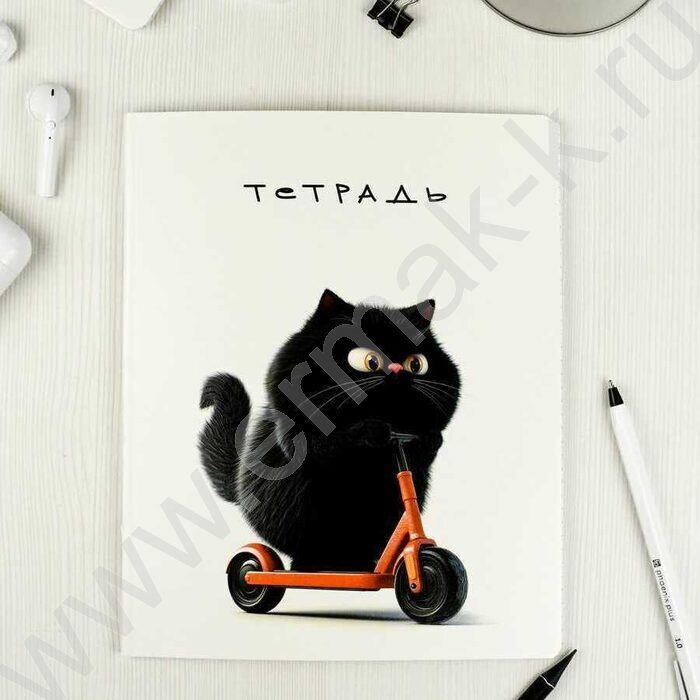 Тетрадь  48л клетка "Черный кот" /выб.ТВИН-лак/ ассорти | Фото 7