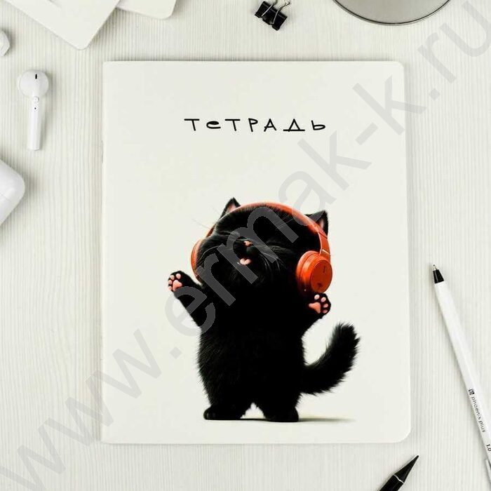 Тетрадь  48л клетка "Черный кот" /выб.ТВИН-лак/ ассорти | Фото 9