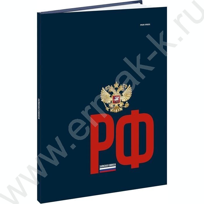 Зап. книжка 120л А4 тв.обл. "Герб России на темном фоне" /глянец/ | Фото 2