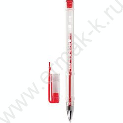 Ручка гелевая красная 0,5мм "Basic" GP-789 /прозр.корпус | Фото 1