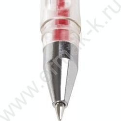 Ручка гелевая красная 0,5мм "Basic" GP-789 /прозр.корпус | Фото 4