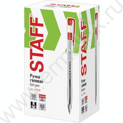 Ручка гелевая красная 0,5мм "Basic" GP-789 /прозр.корпус | Фото 8