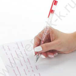 Ручка гелевая красная 0,5мм "Basic" GP-789 /прозр.корпус | Фото 9