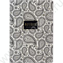 Тетрадь  40л клетка "BLACK&WHITE. Восточный мотив" 70 г/м2 бежевая бумага | Фото 1