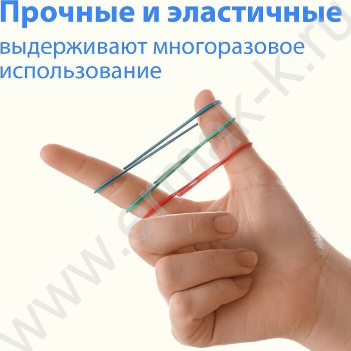 Резинка банковская / 500г 60мм каучук 100% /цветные | Фото 7