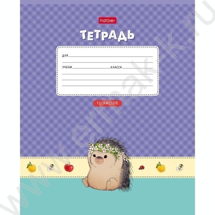 Тетрадь  12л клетка "Крошка Дик" /тиснение/ 5видов | Фото 3