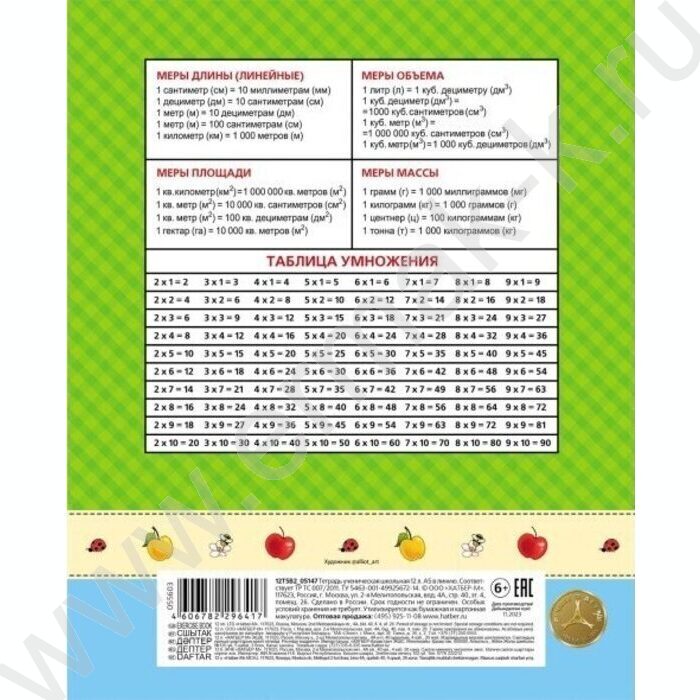 Тетрадь  12л клетка "Крошка Дик" /тиснение/ 5видов | Фото 6