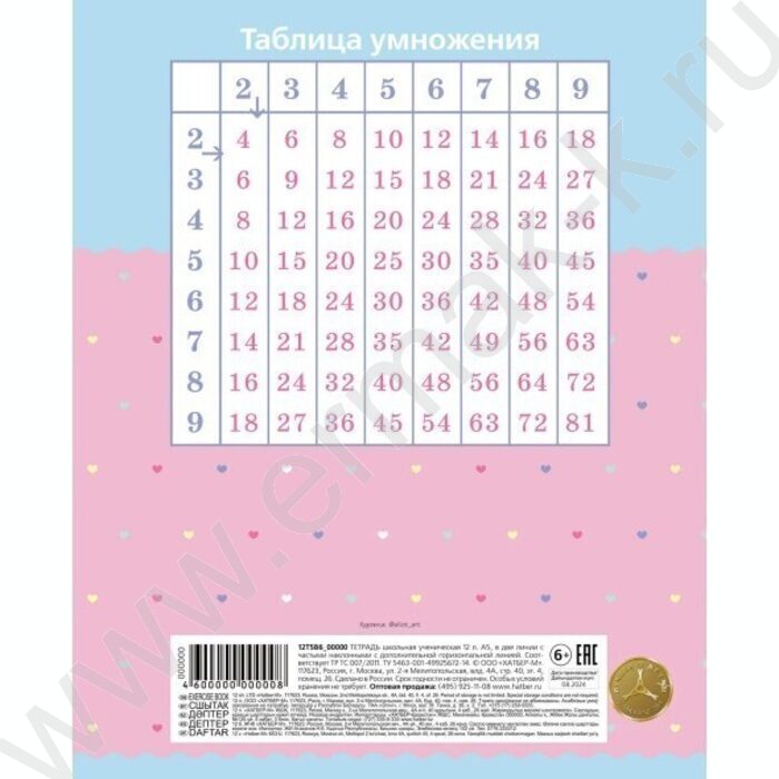 Тетрадь  12л клетка "Милашка Банни" 5видов | Фото 6