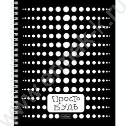 Тетрадь  48л клетка/спираль "Просто" /глянец./ 4вида | Фото 1