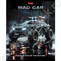 Тетрадь  48л клетка/пластик обл. "MAD CAR" | Фото 2