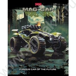 Тетрадь  48л клетка/пластик обл. "MAD CAR" | Фото 4