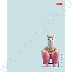 Тетрадь  48л клетка/пластик обл. "Alpaca fan" ассорти | Фото 1