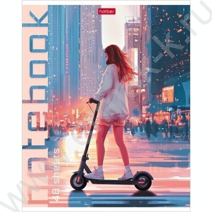 Тетрадь  48л клетка "Городской движ" /мат.лам/ 5видов | Фото 1