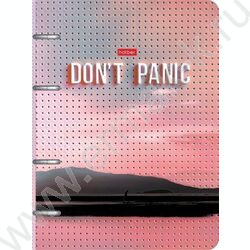 Тетрадь  80л клетка/кольца /смен.блок /мат.лам/  "Don't panic" | Фото 1