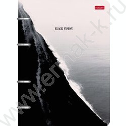 Тетрадь  80л клетка/кольца /смен.блок /мат.лам/  "Black vision" | Фото 1