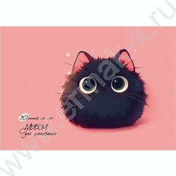 Альбом д/рисования 40л "Чёрный котёнок" | Фото 1